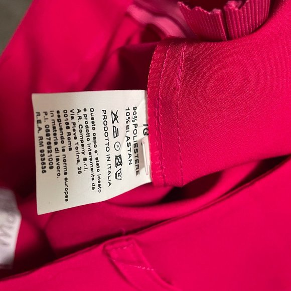 NWT S 4 Italian Handmade MOTEL Trouser Pant Fuchsia Pink Bootcut Relaxed leg Re - Picture 5 of 10